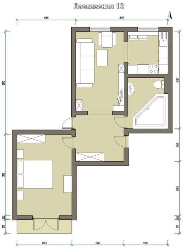 Апартаменты Aparton Zaslavskaya Ulitsa 12 Минск-44